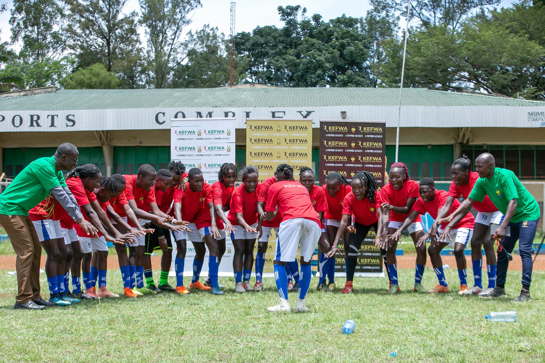Women footballers at KEFWA activity